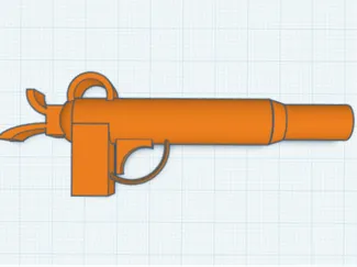 simple gun keychain