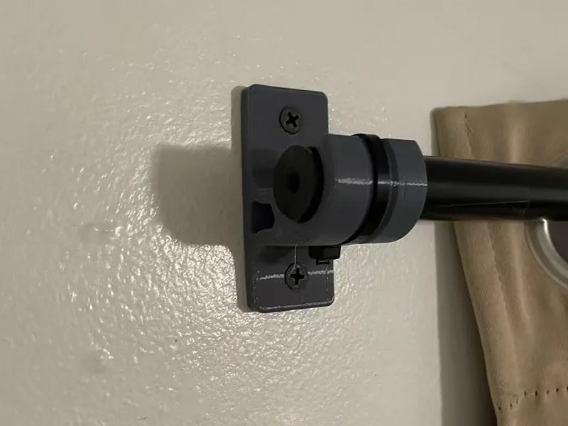 Curtain Rod Mount with Zip Tie Slot
