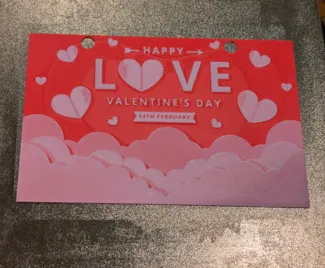 valentine's day front door sign
