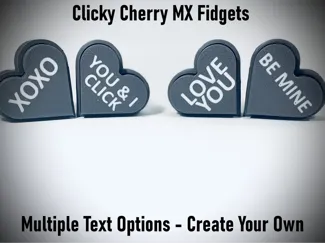 Clicky Heart Fidgets - Multiple Text Options