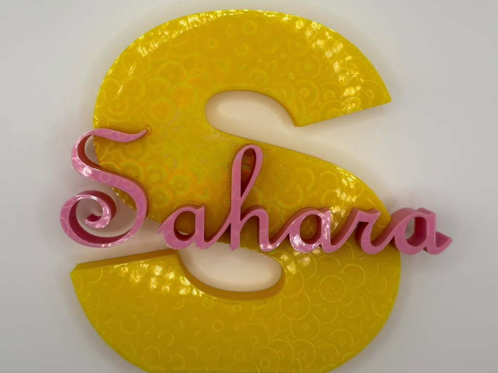 Personalized Initial & Name Sign 3D model