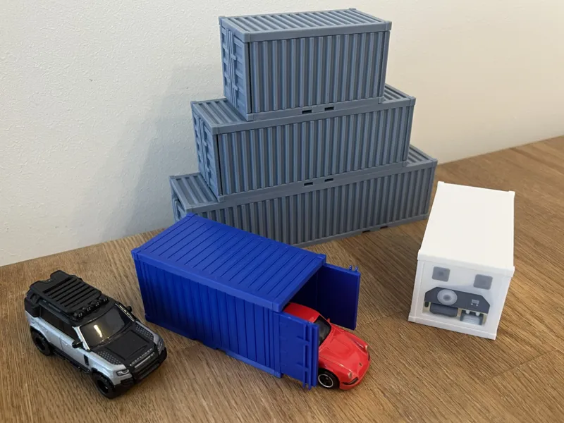 Cooling containers 1/64 scale car diorama garage