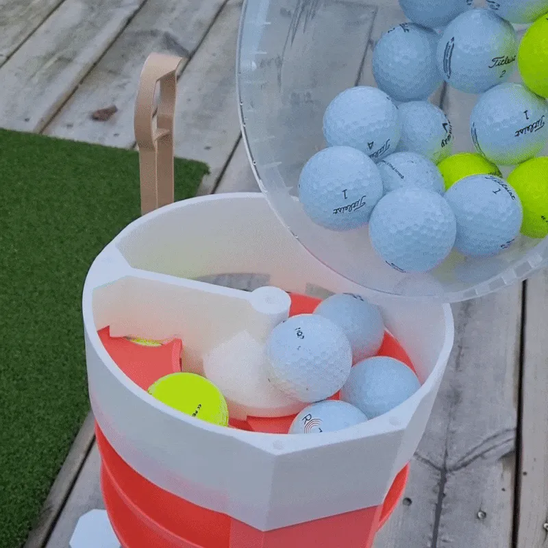 Funnel to Golf ball dispenser pro view 2