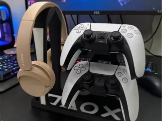 PS5 DualSense & Headset Holder with Storage Box