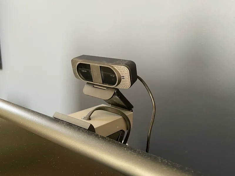 Monitor light bar mount for Logitech Webcam