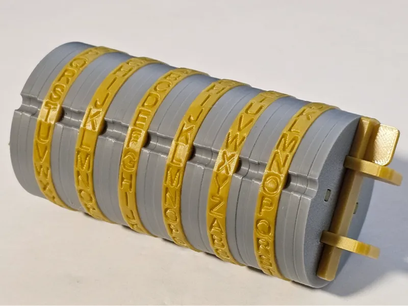 Cryptex puzzle with 6 letter combination lock
