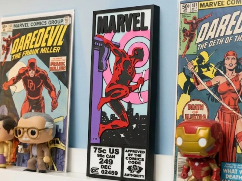 Daredevil Marvel Corner Box-Decoration Comic style