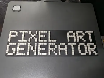 Customizable pixel art generator with base