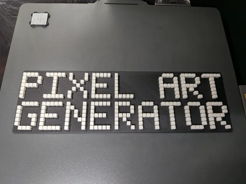 Customizable pixel art generator with base