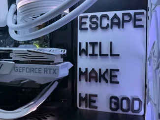 MARATHON game Escape quote plate