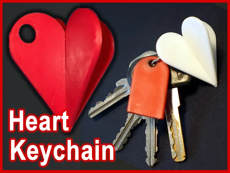 Heart Keychain - 13 minute print