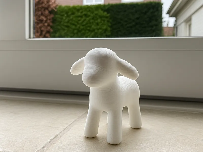 Minimalist 3D Printed Lamb – Home Decor
