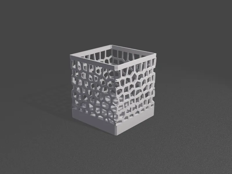 Small Square Voronoi style (Polygon) Pen Holder