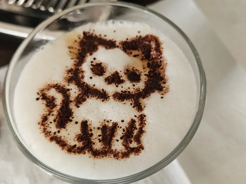 Kaffee-/ Getränkeschablone Katze