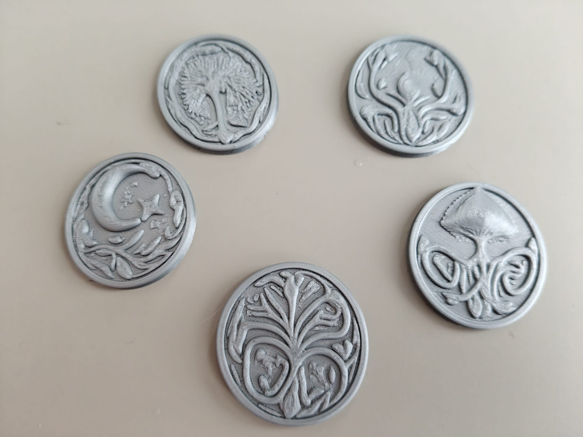 DnD elven coin set prop