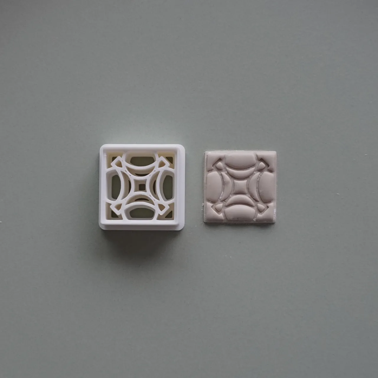 Square Tile Polymer Clay Cutter Earrings Necklaces view 2
