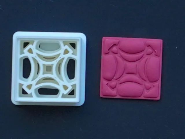 Square Tile Polymer Clay Cutter Earrings Necklaces