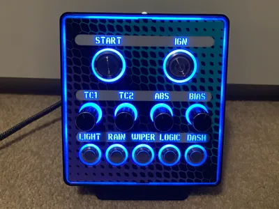 Sim Racing Button Box v3 with Lights & Faceplate