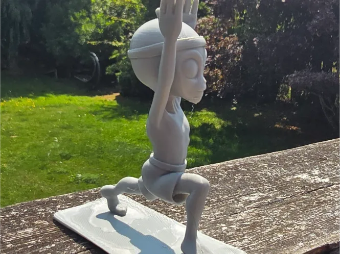 Alien yoga warrior pose by The Lady Prints A Lot MakerWorld: Download ...