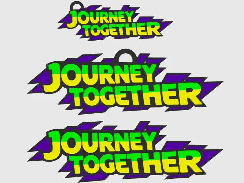 Journey Together Binder charms and keychains