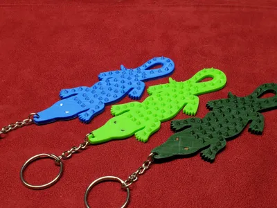 Spiky Croc Pain Stimulation Keychain