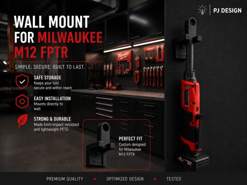 Milwaukee M12 FPTR ratchet wall mount