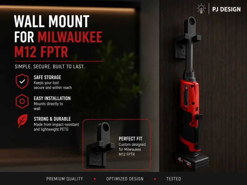 Milwaukee M12 FPTR ratchet wall mount