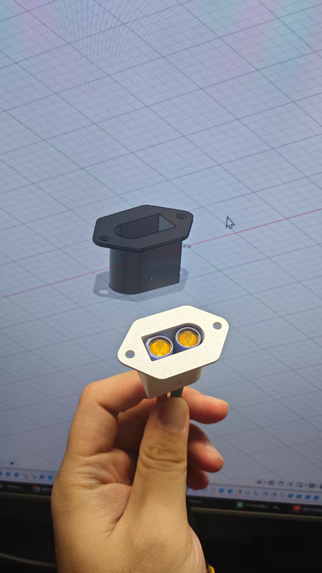 Miniatura 2 do modelo 3D 电摩/新国标电动车改XT90充电口及防尘盖(包括但不限于极核AE4，九号M95C，爱玛雅迪等新国标)