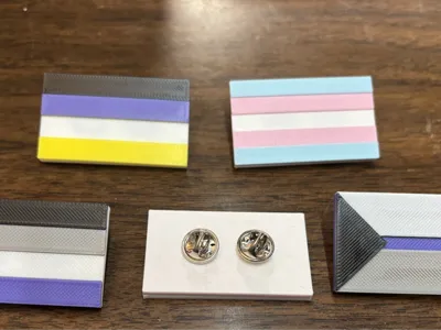 pride pin back and additional flags