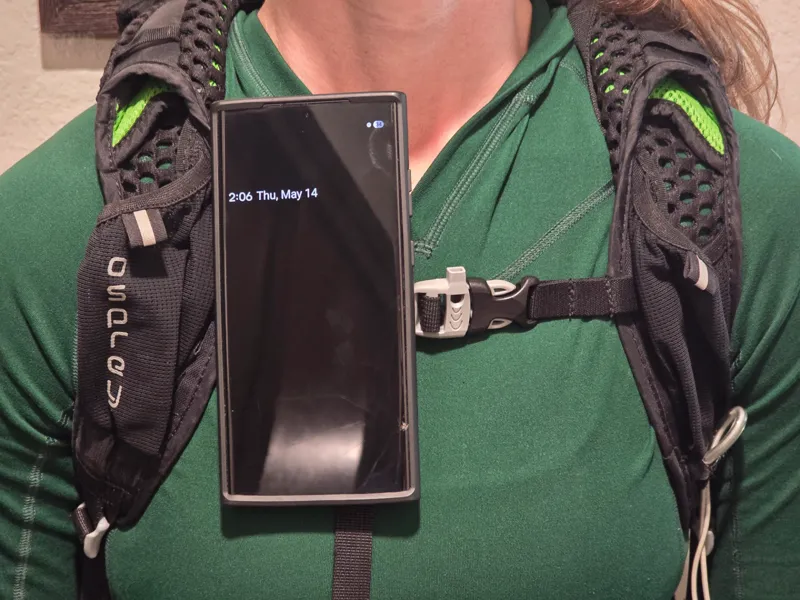 Backpack Sternum Strap Quad Lock Phone Holder