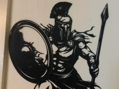 Sparta warrior mirror reflection