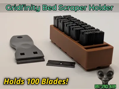 Gridfinity Bed Scraper Blade Carrier