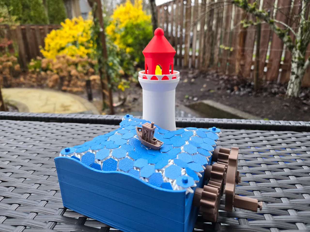Mechanical Wave Simulator with Lighthouse & Boat view 4