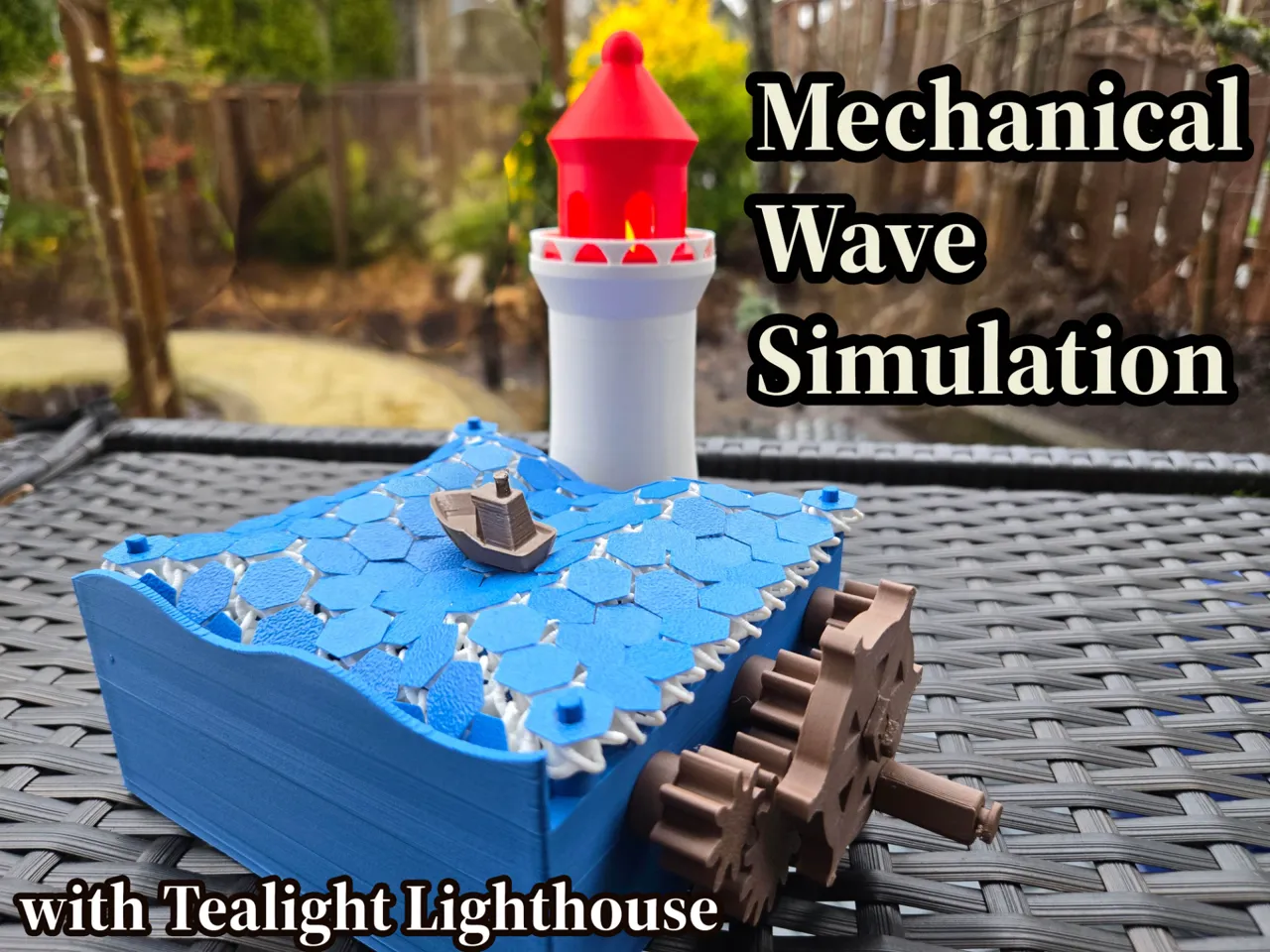 Mechanical Wave Simulator with Lighthouse & Boat view 2