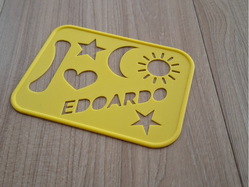 STENCIL PER DISEGNO CON NOME E FORMINE 