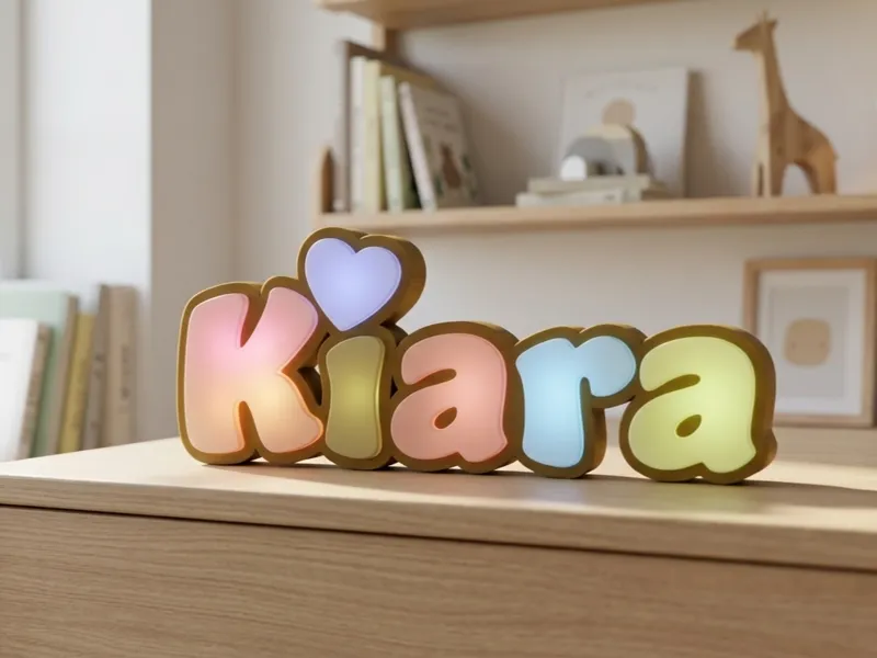 Namenlampe Kiara | LED Lampe fürs Kinderzimmer
