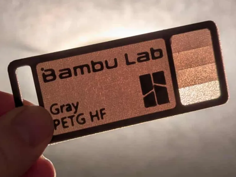 Bambu PETG HF Filament Sample Cards