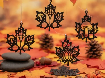 Fall Leaf Ornament Collection – Maple / Fall