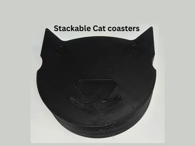 Stackable Cat Coasters 