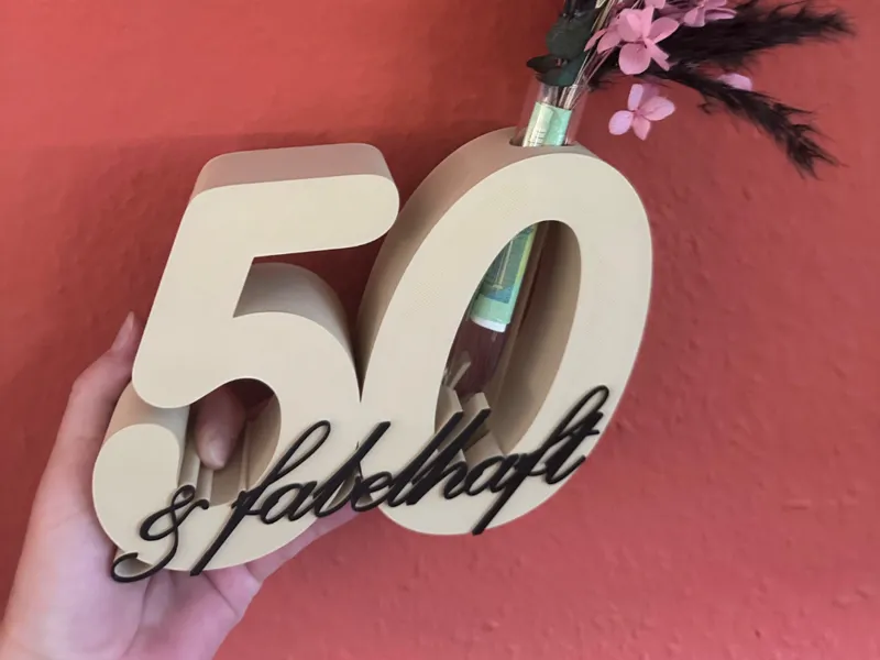 Geschenk 50.Geburtstag mit Reagenzglas