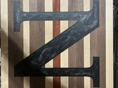 N Cutting Board Template
