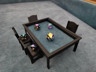mini dice chair and table rolling tray