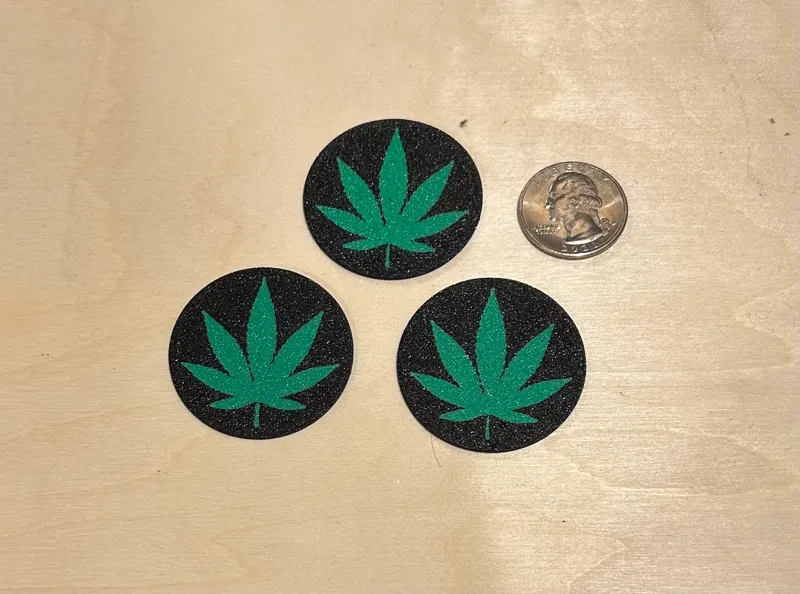 Cannabis Pogs Token Golf Ball Markers 1.6 inch
