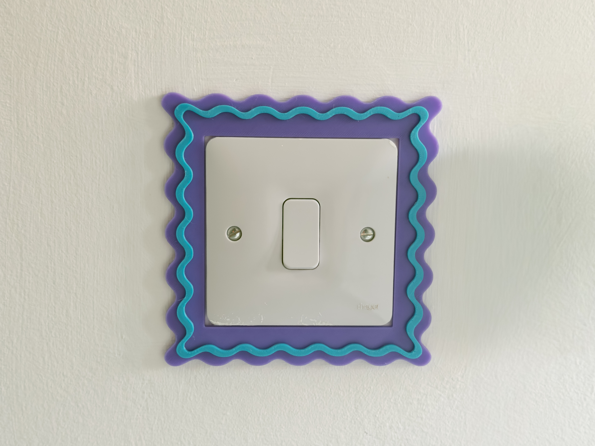 Wavy Light Light UK Size Switch Surround Cover 