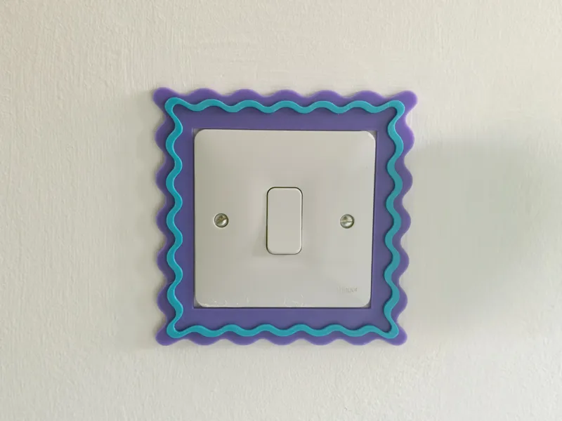 Wavy Light Light UK Size Switch Surround Cover 