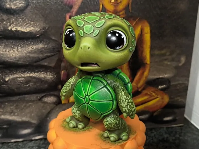 Überraschte Schildkröte – Süße Chibi-Schildkröte 