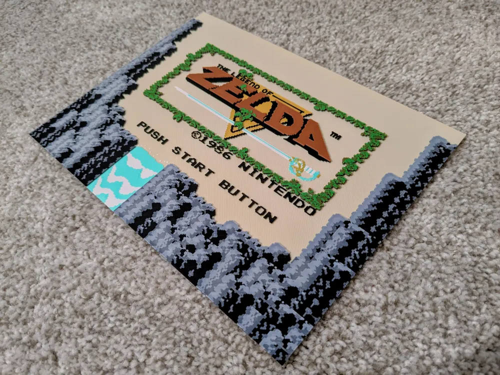 Legend of Zelda NES Title Screen by JungleFreak MakerWorld: Download ...