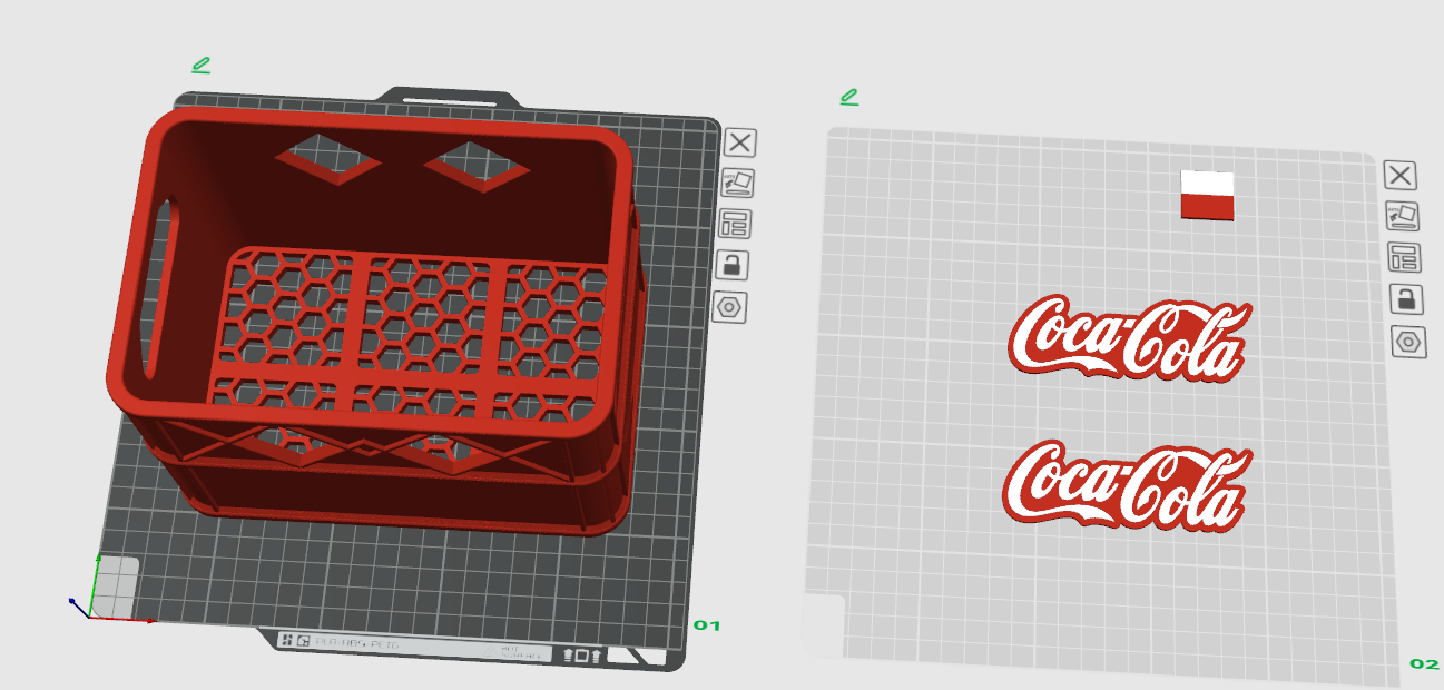 Miniatura 3 do modelo 3D 可口可乐  百事可乐收纳箱 可乐收纳 听装饮料6听装3*2（330ML 纤细罐） 