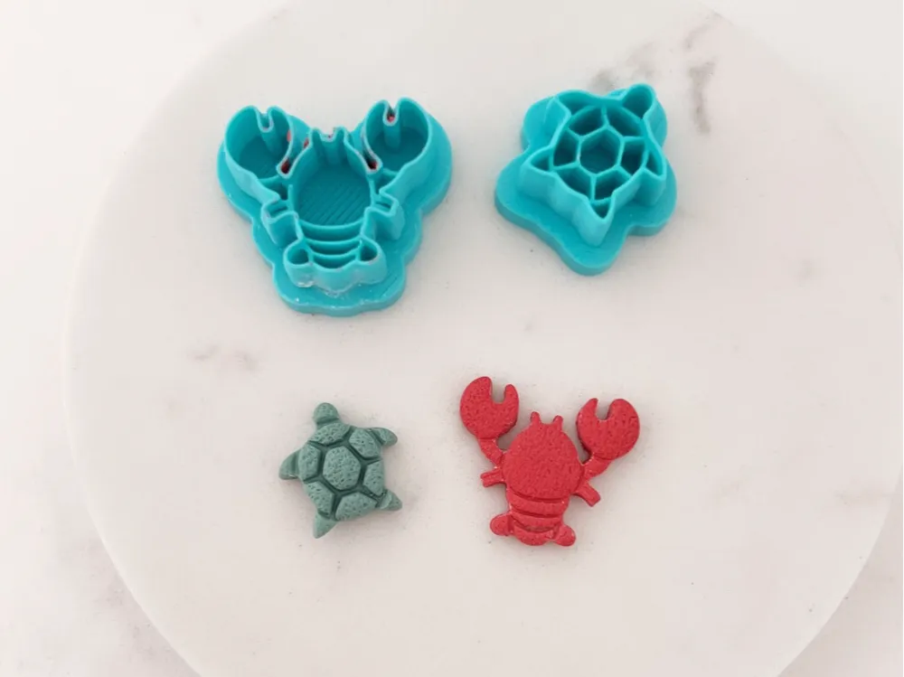 Cortador para modelado: Lobster and Turtle Clay cutter. Referencia del modelo original.