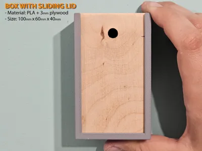 box with plywood bottom and sliding lid